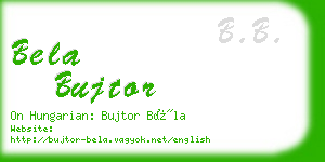 bela bujtor business card